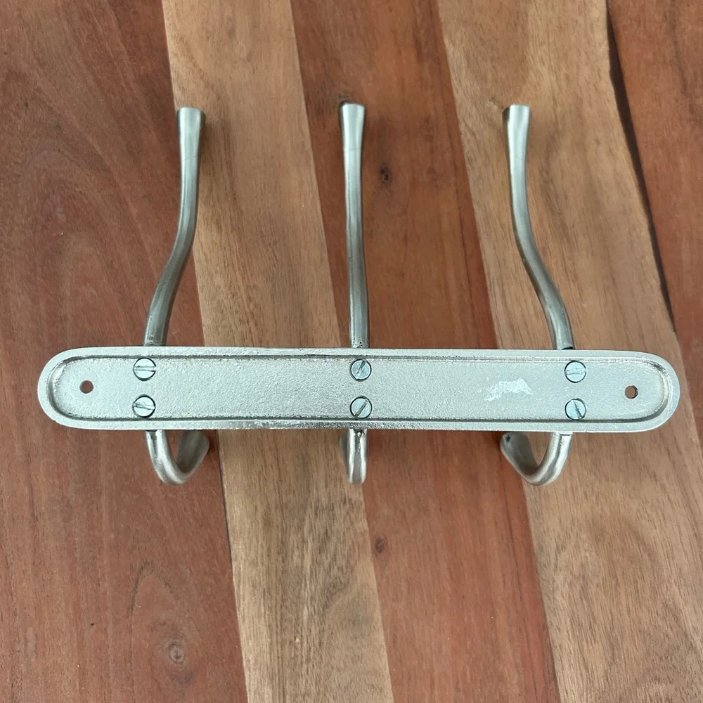 Anthropologie Quinn Hook Rack in Brushed Silver